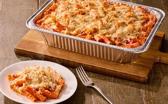 Celebrate good company with great Italian food! Try the Five Cheese Ziti Al Forno To Go from Olive Garden! - Olive Garden Catering Menu