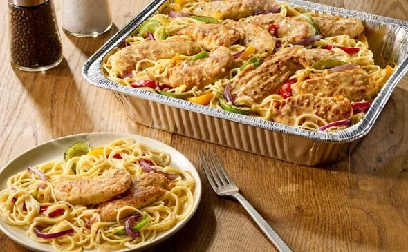 Celebrate good company with great Italian food! Try the Chicken Scampi with Angel Hair To Go from Olive Garden! - Olive Garden Catering Menu
