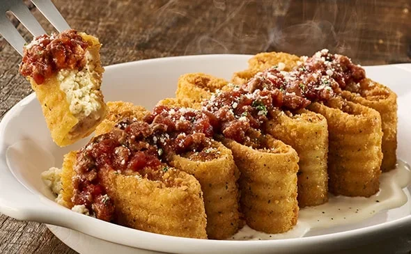 Try the Lasagna Fritta appetizer which is fried parmesan-breaded lasagna. - Olive Garden Menu 2025