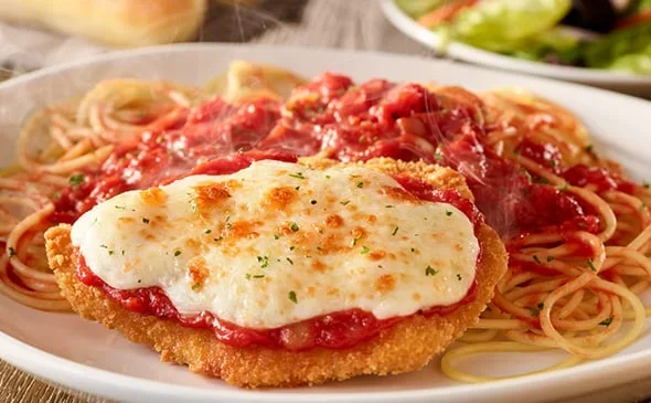 Enjoy the Chicken Parmigiana for lunch at Olive Garden. - Olive Garden Menu 2025