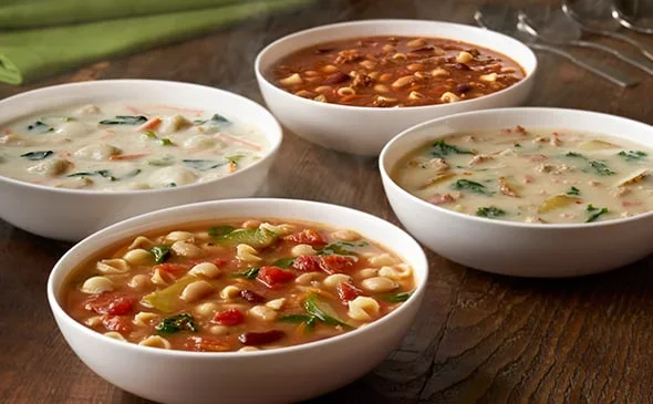 Order one of Olive Garden's homemade soups To Go. - Olive Garden Soup Menu